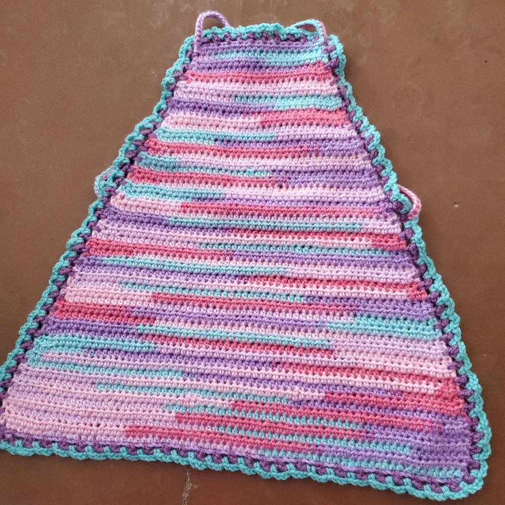 Handmade crocheted size 6x girl's top.